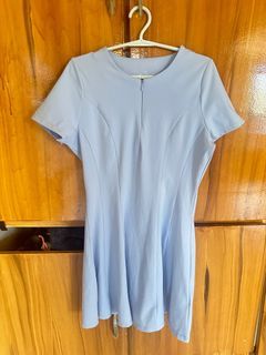 Blue Short Sleeved Workout Tennis Dress