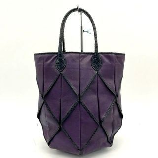 BOTTEGA VENETA Tote bag intrecciato python purple
