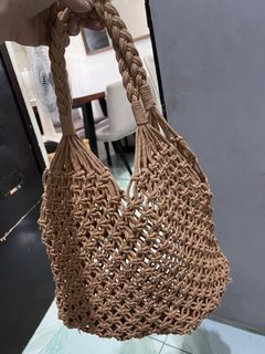 Brown beach bag