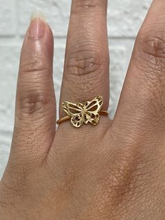 Butterfly Gold Ring size 7 (with receipt)