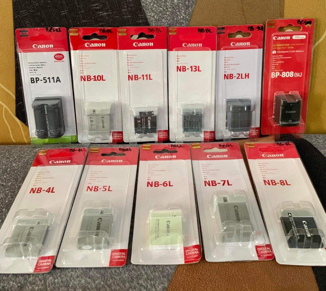 CANON BATTERY & CHARGERS (Category: Batteries & Chargers) located in Makati City. Submitted by marizacost86218 (Listing ID 1300137989, Image 3). Description: ♦️CANON CAMERA BATTERY 👉AVAILABLE BATTERIES NB-4L NB-5L NB-6L NB-6LH NB-7L NB-8L NB-9L NB-10L NB-11L NB-12L NB-13L NB-2LH BP-511A BP-808 (SL) 👉Brand new 👉Good quality 👉With replace waranty 👉Deliver within a day MODE OF PAYMENT: ❗️COD Lalamove/Grab/Mr.Speedy ❗️LBC Delivery ❗️GCASH ❗️BDO 