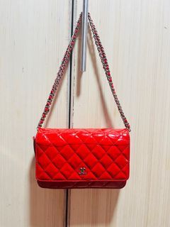 Cha.nel patent Quilted crossbody/shoulder Bag