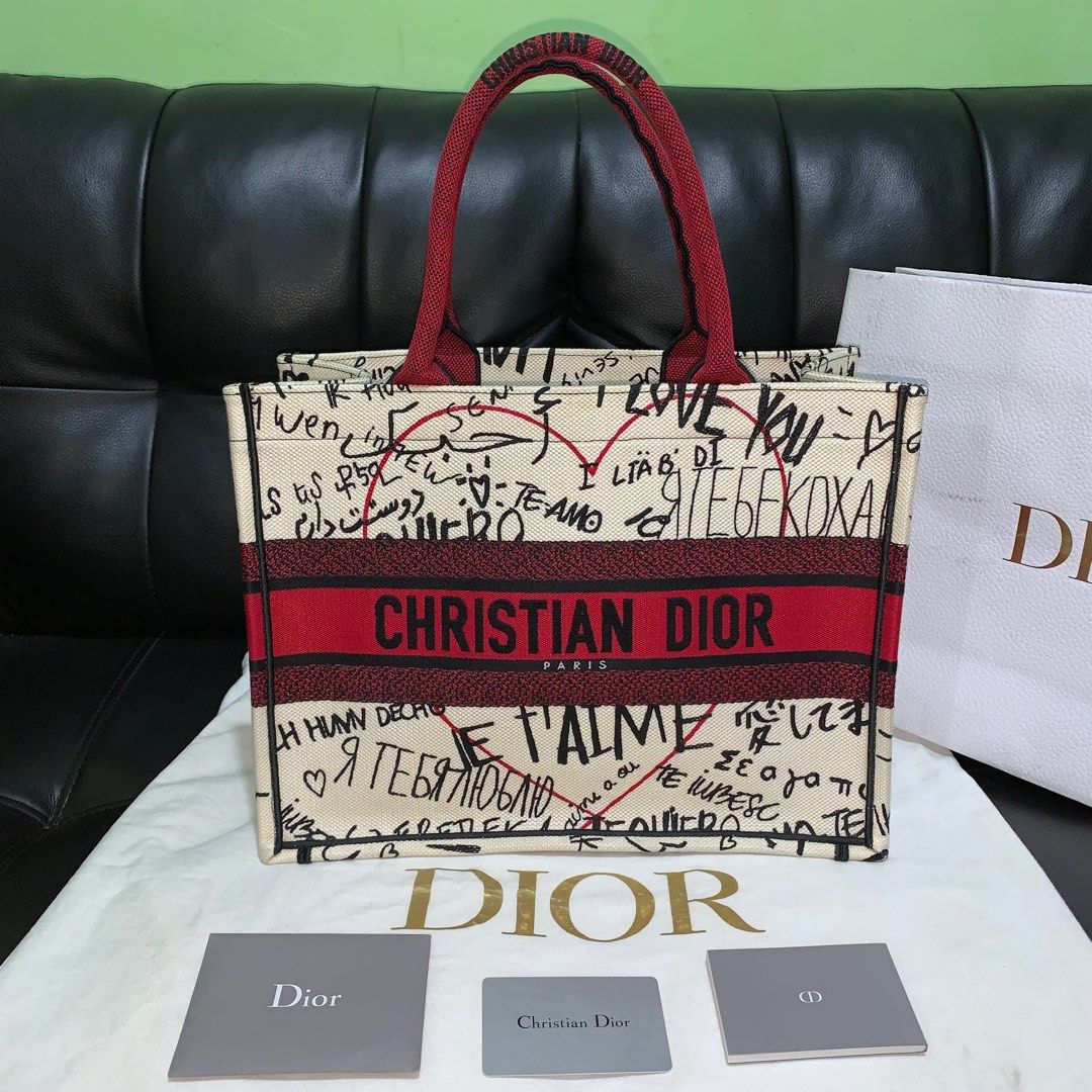 Christian Dior Authentic 100% Small Book Tote Je’aime 2020