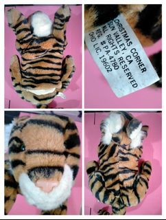 Christmas Corner Sun Valley California Tiger Stuffed Toy Plushy Plush Doll Dolls Plushies Vintage Classic Toys Hand Puppet Puppets BUY ONE TAKE ONE FREE