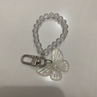 Clear Butterfly Keychain