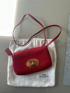 Coach red sling bag