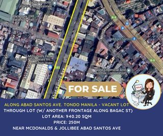 Commercial Lot along Abad Santos Ave Tondo Manila for Sale