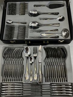 Complete Cutlery Set With Briefcase From Germany | Justinus Bestecke Edelstahl | Vintage Solingen