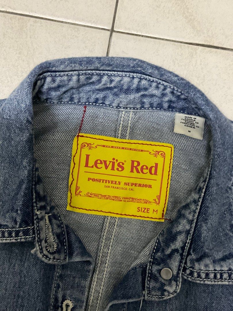 Condition 9.9 10 Levi s Oversized Red Tab Yellow Label Men Denim Jeans Jacket