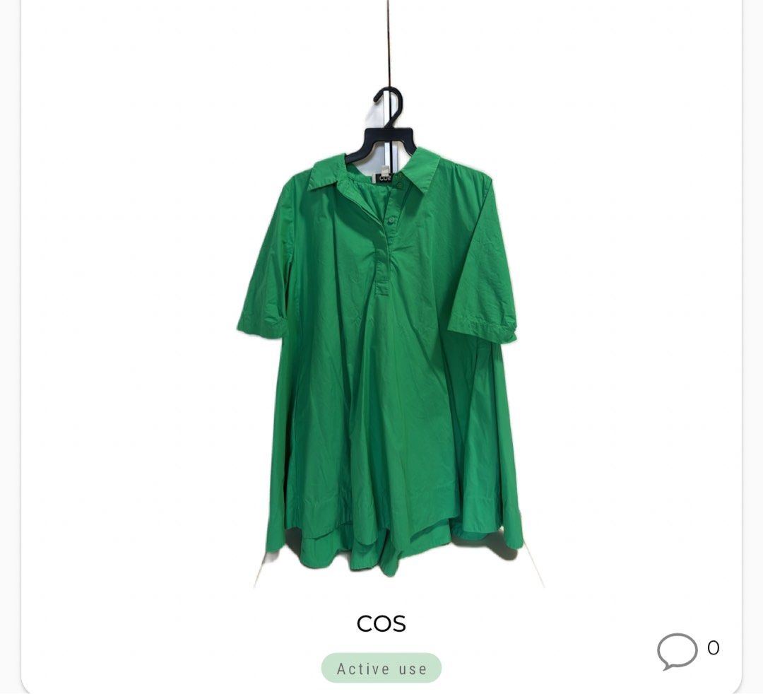 moss green mother of the bride dress The Short-Sleeve Puff Midi Dress main image 0