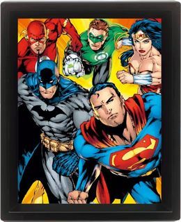 DC Comics Heroes Justice League 3D Motion Movie Poster Flash Batman Official DC Lenticular Poster