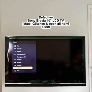 Defective Sony Bravia 40" LCD TV