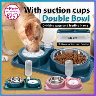 Dog food with automatic water refiller