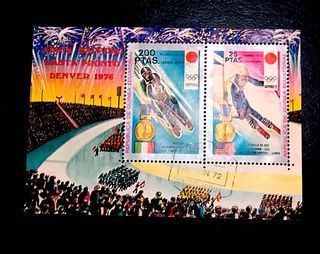 Equatorial Guinea 1972 - Airmail - Olympic Medalists (minisheet) (used)