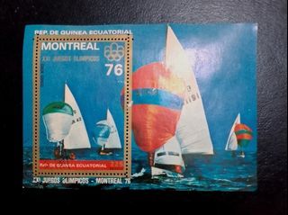 Equatorial Guinea 1976 - Airmail - Olympic Games - Montreal, Canada (minisheet) (used)