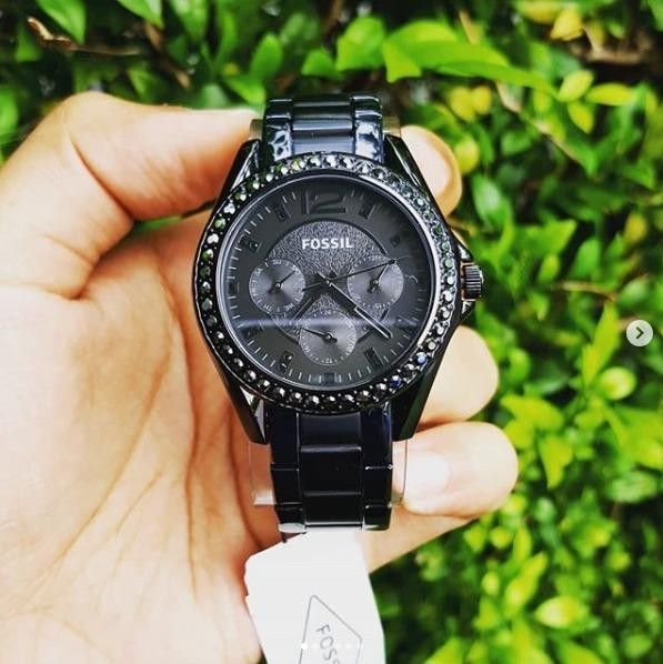 Fossil riley black store