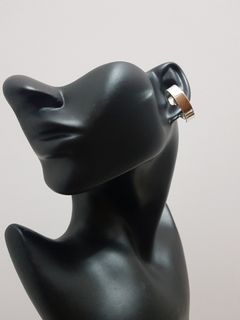 FROM ABROAD: Wide Silver Hoop Earrings - B004