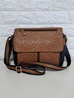 GENUINE OSTRITCH  Leather Crossbody Bag