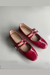 Glossy Red Mary Janes Doll shoes (Kendra manila) - Marikina Made
