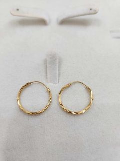 Gold loop earrings