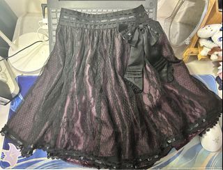 Gothic goth wine purple colored vampire mini skirt