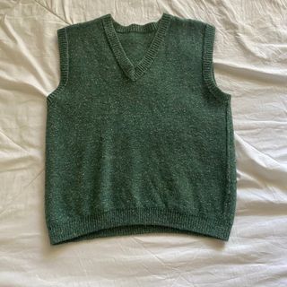 Green sweater vest