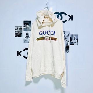Gucci cream hoodie sequins