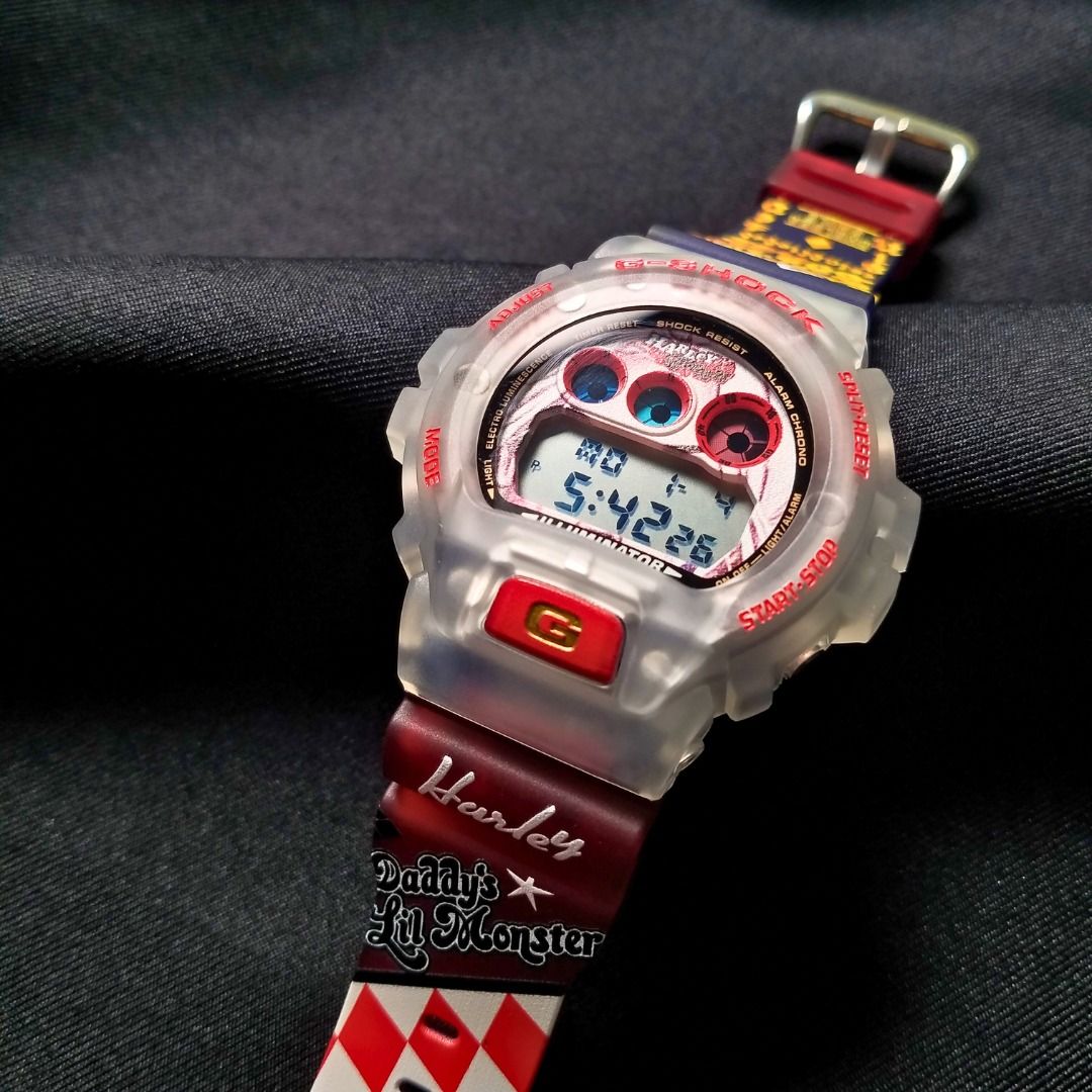 Harley Quinn Custom Design for DW 6900 G Shock Watch Harley Quinn Custom G Shock Special Custom G Shock Movie Joker