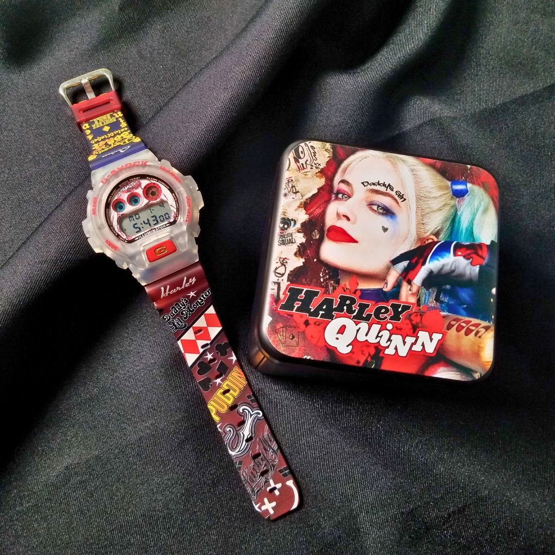 Harley Quinn Custom Design for DW 6900 G Shock Watch Harley Quinn Custom G Shock Special Custom G Shock Movie Joker