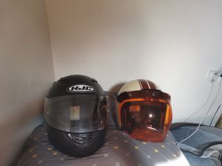 HJC (L) and Classic Half Face (XL) Helmet