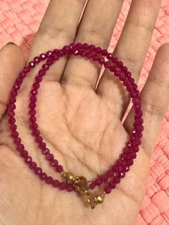 HQ Faceted Ruby Bracelet/ Necklace with Good Fluoresence