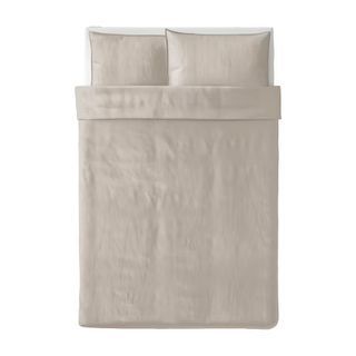 Ikea ÄNGSLILJA beige duvet cover and pillowcases set
