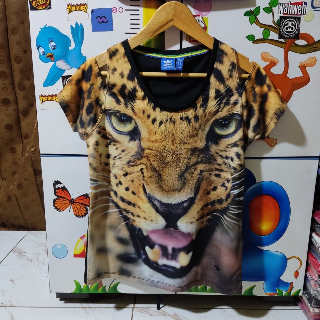 Kaos adidas Cheetah Cold Shoulder short sleeve women original