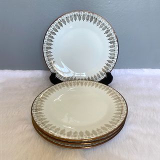 Kinto White Silver Gold Dinner Plates