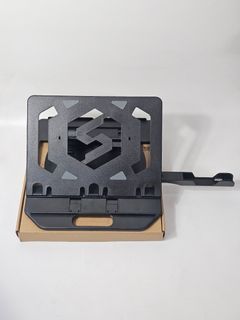 Laptop Stand with Phone Holder, Non-Slip, 360° Rotating Bottom, and  Adjustable Height