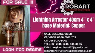 Lightning Arrester 40cm 4'' x 4'' base Material: Copper