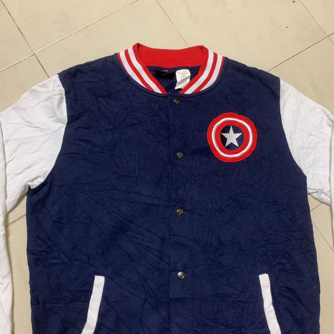 Marvel Captain America Varsity Jacket Men s Fashion Coats Jackets and Outerwear on Carousell