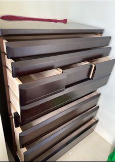 Natural wood drawers