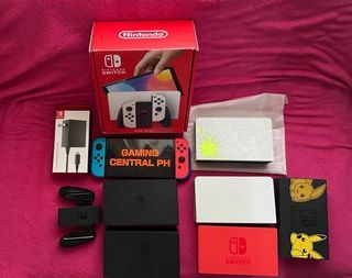 Nintendo Switch Dock, Nintendo Switch Charger and Other Nintendo Switch original accessories.