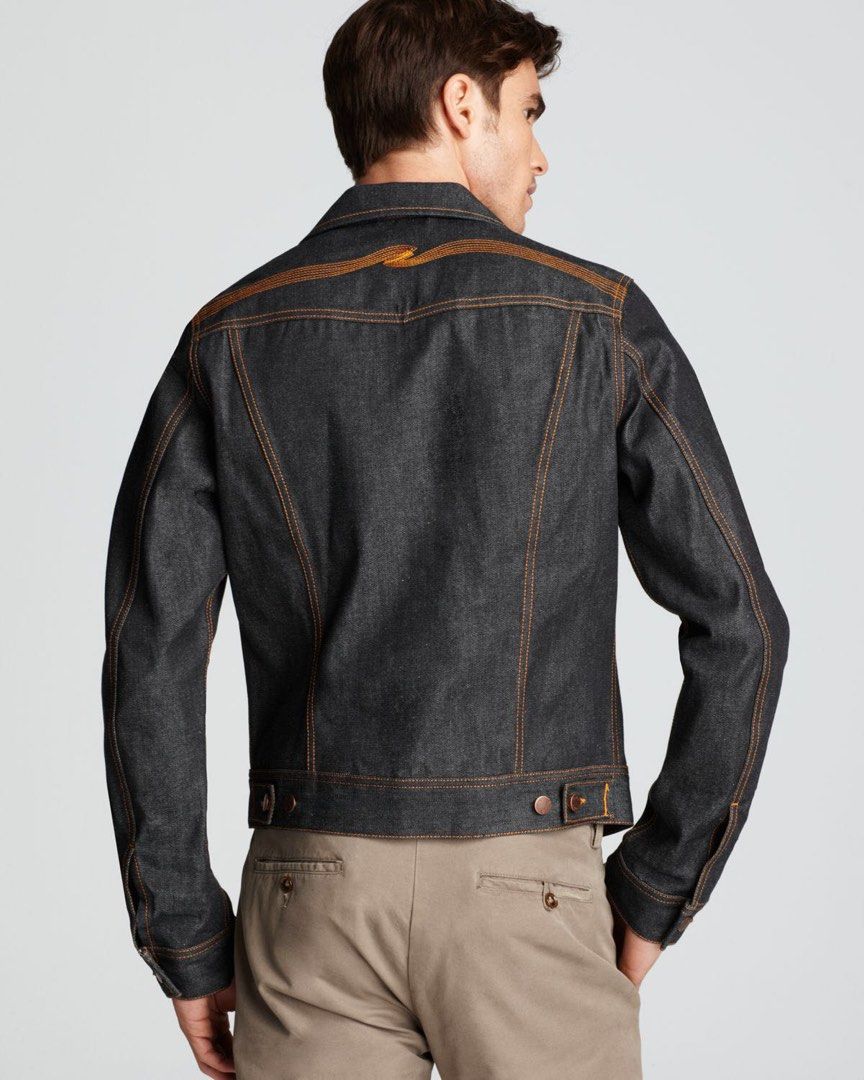 Nudie Jeans Denim Jacket Kenny Dry Big Twill Orange