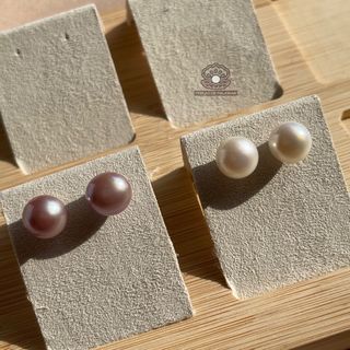 Original 10-11mm Freshwater Pearl Stud Earrings