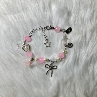 pink ribbon charm bracelet