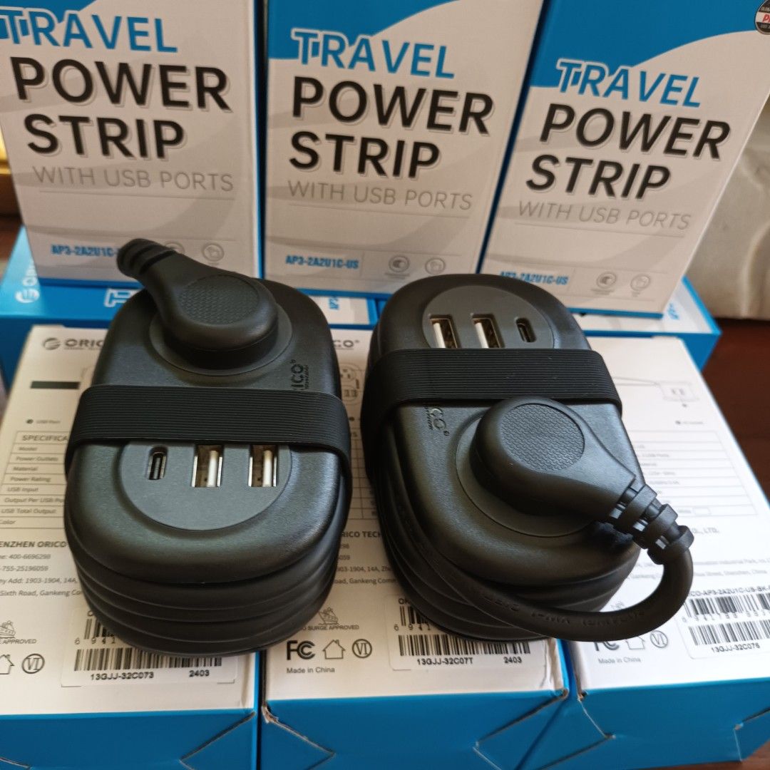 portable travel power strip (Category: Cables & Adaptors) located in Quezon City. Submitted by cncarousel (Listing ID 1300141329, Image 1). Description: also available in white.