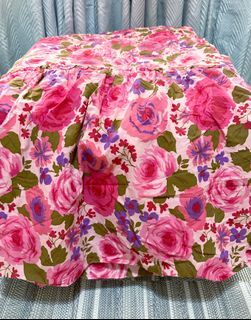 Pre-owned pink floral mattress cover