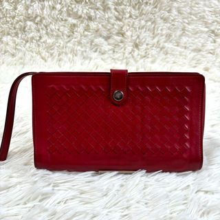 Rare Bottega Veneta second bag intrecciato leather red