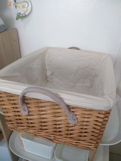Rattan wicker storage basket