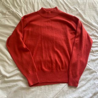 Red turtleneck sweater