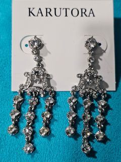 Rhodium Diamond Earrings