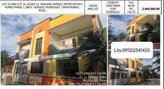 📌RODRIGUEZ (MONTALBAN), 
RIZAL-Foreclosed House and Lot for sale in Metro Royale Homes!