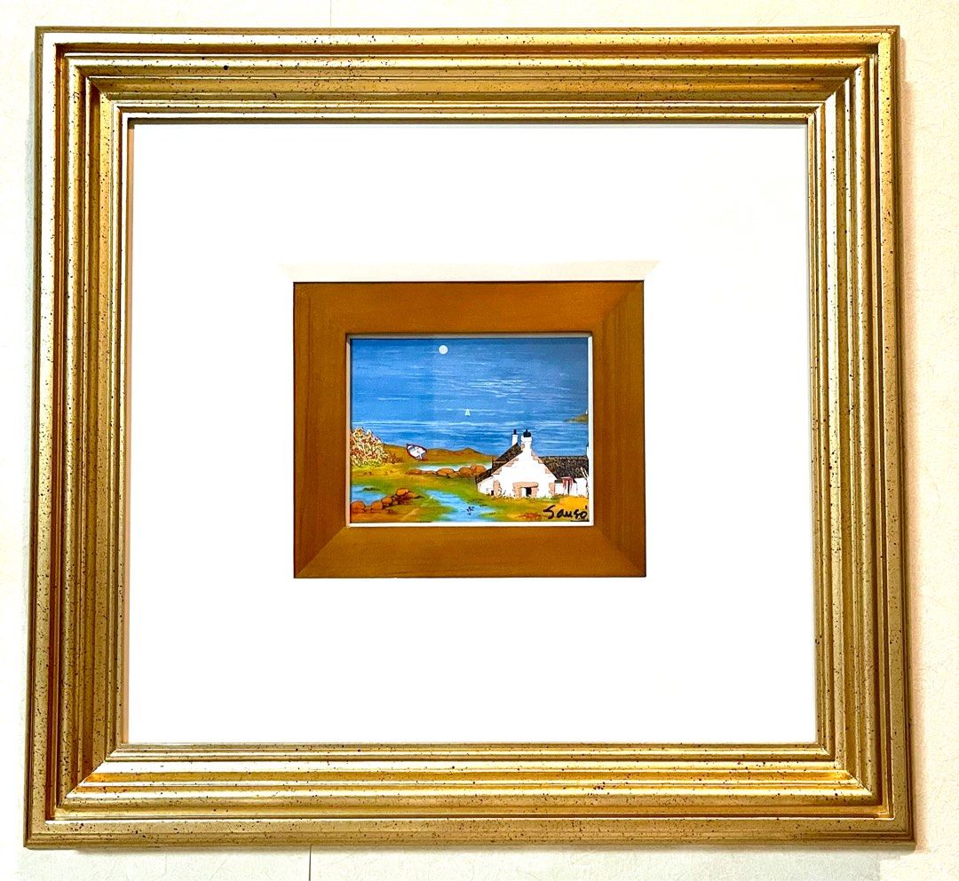Sanso Signed Postcard (Category: Art & Prints) located in Quezon City. Submitted by genesis_09 (Listing ID 1300140947, Image 1). Description: Artist: Juvenal Sanso Medium: framed notecard signed by Sanso Size: 15.2cm x 12 cm Year: 2014 With coa .